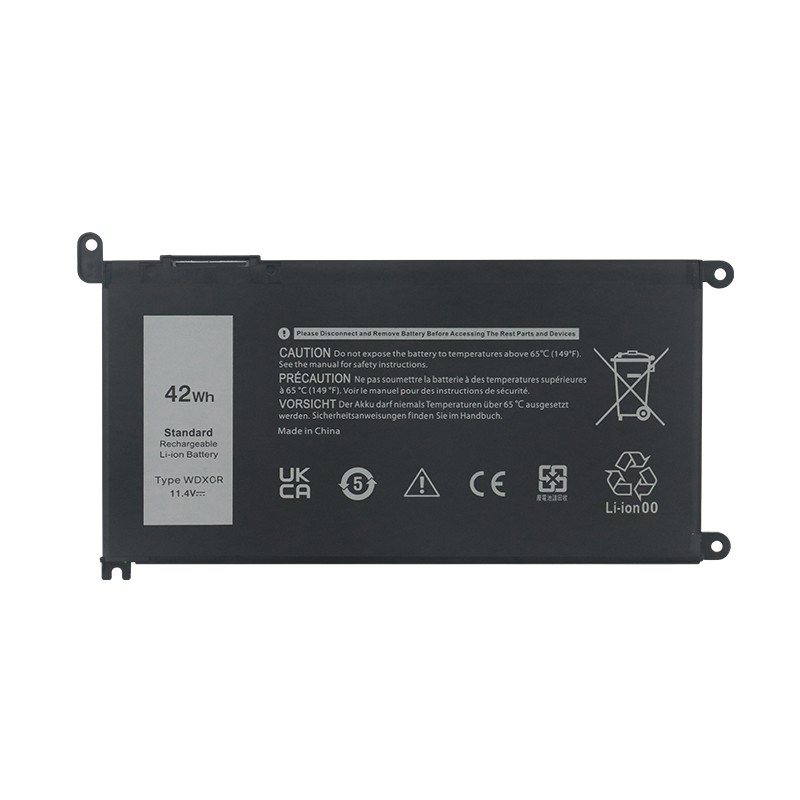 42Wh Replacement Laptop Battery (Type WDXOR, 11.4V) for Dell Inspiron 13 5368/5378/7368/7378, 15 5565/5567/5568/5578, 17 5765/5767 & Latitude 3480/3580 - Rechargeable Li-ion